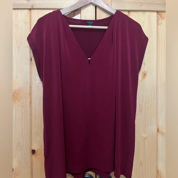 Ann Taylor Deep Red Women's Blouse - Picture 1 of 6